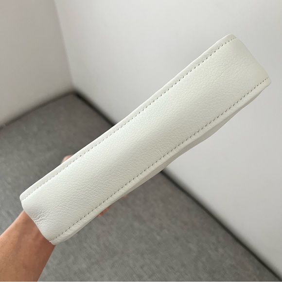 Authentic Balenciaga White Triangle Pouch Clutch - Picture 6 of 12